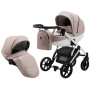 Коляска 2 в 1 Bair Next White шкіра 100% 64 латте