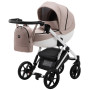 Коляска 2 в 1 Bair Next White шкіра 100% 64 латте