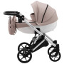 Коляска 2 в 1 Bair Next White шкіра 100% 64 латте