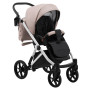 Коляска 2 в 1 Bair Next White шкіра 100% 64 латте
