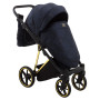 Коляска 2 в 1 Adamex Porto Special Edition (Gold) TK-605 темно-синий (вензеля)