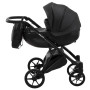 Коляска 2 в 1 Bair Next кожа 100% 36 черный