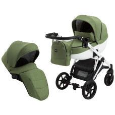 Коляска 2 в 1 Bair Next White Soft 71 зеленый