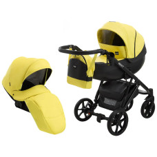 Коляска 2 в 1 Bair Next кожа 100% 27 желтый
