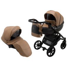 Коляска 2 в 1 Bair Next кожа 100% 38 карамель