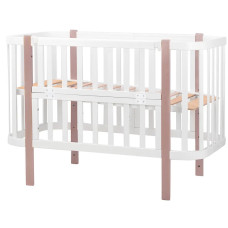 Кровать Babyroom Луна (120x60)  белый - капучино