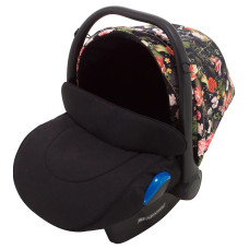 Автокресло Adamex Kite Flowers FL1 черный (цветы)