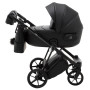 Коляска 2 в 1 Adamex Porto ECO кожа 100% SA-2 чёрный