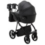 Коляска 2 в 1 Adamex Porto ECO кожа 100% SA-2 чёрный