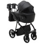 Коляска 2 в 1 Adamex Porto ECO кожа 100% SA-2 чёрный