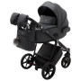 Коляска 2 в 1 Adamex Porto ECO кожа 100% SA-5 графит