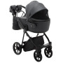 Коляска 2 в 1 Adamex Porto ECO кожа 100% SA-5 графит