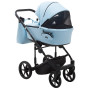 Коляска 2 у 1 Adamex Porto Light ECO шкіра 100% SA-17 блакитний