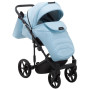 Коляска 2 у 1 Adamex Porto Light ECO шкіра 100% SA-17 блакитний