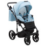 Коляска 2 у 1 Adamex Porto Light ECO шкіра 100% SA-17 блакитний