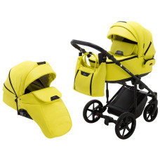 Коляска 2 в 1 Adamex Porto Light ECO кожа 100% SA-22 желтый