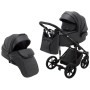 Коляска 2 в 1 Adamex Porto Light ECO кожа 100% SA-5 графит