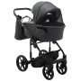 Коляска 2 в 1 Adamex Porto Light ECO кожа 100% SA-5 графит