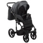 Коляска 2 в 1 Adamex Porto Light ECO кожа 100% SA-5 графит