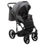 Коляска 2 в 1 Adamex Porto Light ECO шкіра 100% SA-4 темно-сірий
