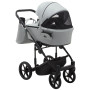Коляска 2 в 1 Adamex Porto Light ECO кожа 100% SA-3 светло-серый