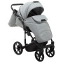Коляска 2 в 1 Adamex Porto Light ECO кожа 100% SA-3 светло-серый