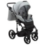Коляска 2 в 1 Adamex Porto Light ECO кожа 100% SA-3 светло-серый