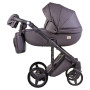 Коляска 2 в 1 Adamex Luciano кожа 100% Q102CZ графит