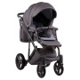 Коляска 2 в 1 Adamex Luciano кожа 100% Q102CZ графит