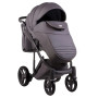 Коляска 2 в 1 Adamex Luciano кожа 100% Q102CZ графит