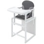 Стульчик- трансформер Babyroom Пони-240 белый пластиковая столешница  графит - серый
