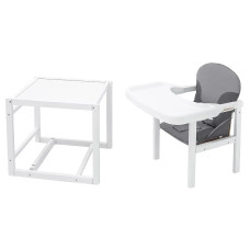 Стульчик- трансформер Babyroom Пони-240 белый пластиковая столешница  серый - графит