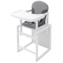 Стульчик- трансформер Babyroom Пони-240 белый пластиковая столешница  серый - графит