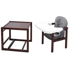 Стульчик- трансформер Babyroom Винни-220 тонированный пластиковая столешница  серый-графит  (мишка и звезда)