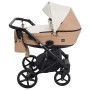 Коляска 2 в 1 Bair Kiwi кожа 100% BK-55/24 светло-бежевый - карамель