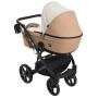 Коляска 2 в 1 Bair Kiwi кожа 100% BK-55/24 светло-бежевый - карамель