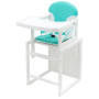Стульчик- трансформер Babyroom Пони-240 белый пластиковая столешница  бирюзовый - белый