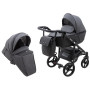 Коляска 2 в 1 Bair City Soft 219 графит - черная кожа