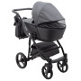 Коляска 2 в 1 Bair City Soft 219 графит - черная кожа