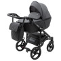 Коляска 2 в 1 Bair City Soft 219 графит - черная кожа