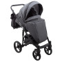 Коляска 2 в 1 Bair City Soft 219 графит - черная кожа