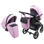 Коляска 2 в 1 Bair City ECO 13 розовый (пудра) - черный