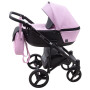 Коляска 2 в 1 Bair City ECO 13 розовый (пудра) - черный