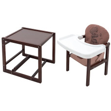 Стульчик- трансформер Babyroom Винни-220 тонированный пластиковая столешница  шоколад-капучино (мишка и звезда)
