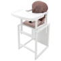 Стульчик- трансформер Babyroom Винни-240 белый пластиковая столешница  шоколад-капучино (мишка с чашкой)