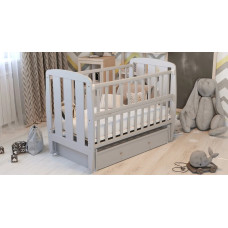 Кровать Babyroom Шарик SH-03 маятник, ящик, откидной бок  бук серый