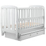 Кровать Babyroom Шарик SH-03 маятник, ящик, откидной бок  бук серый