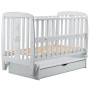 Кровать Babyroom Друзья, маятник, ящик, откидной бок DDMYO-3  бук серый