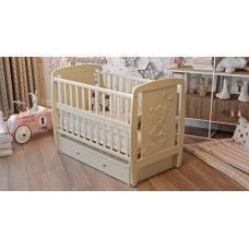 Кровать Babyroom Умка, маятник, ящик, откидной бок DUMYO-3  бук слоновая кость