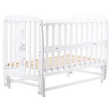 Кровать Babyroom Друзья маятник, откидной бок DDMO-02  бук белый